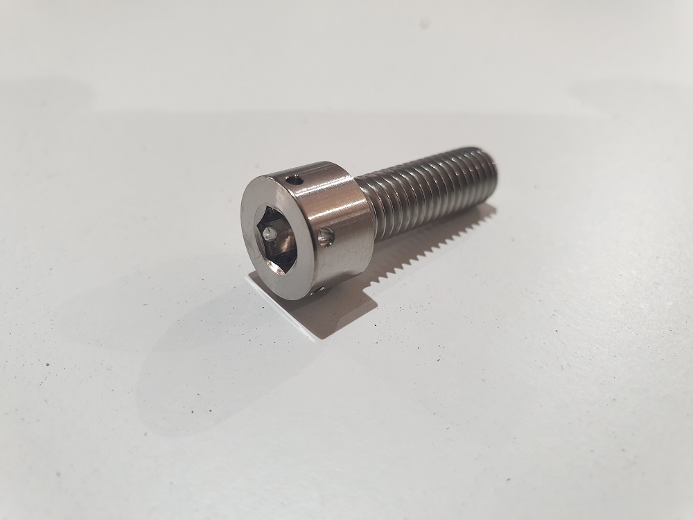 M8X20MM 1.25 RACE SPEC DRILLED TITANIUM ALLEN HEAD BOLT